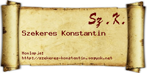Szekeres Konstantin névjegykártya