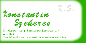 konstantin szekeres business card